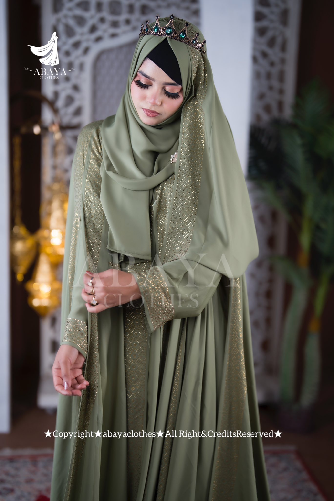 Moyuri Abaya Light olive - Image 3