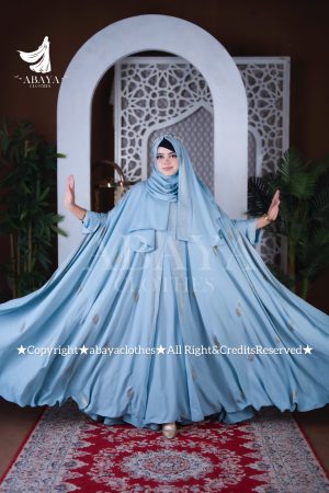 Moyuri Abaya Ston Vlue Colour
