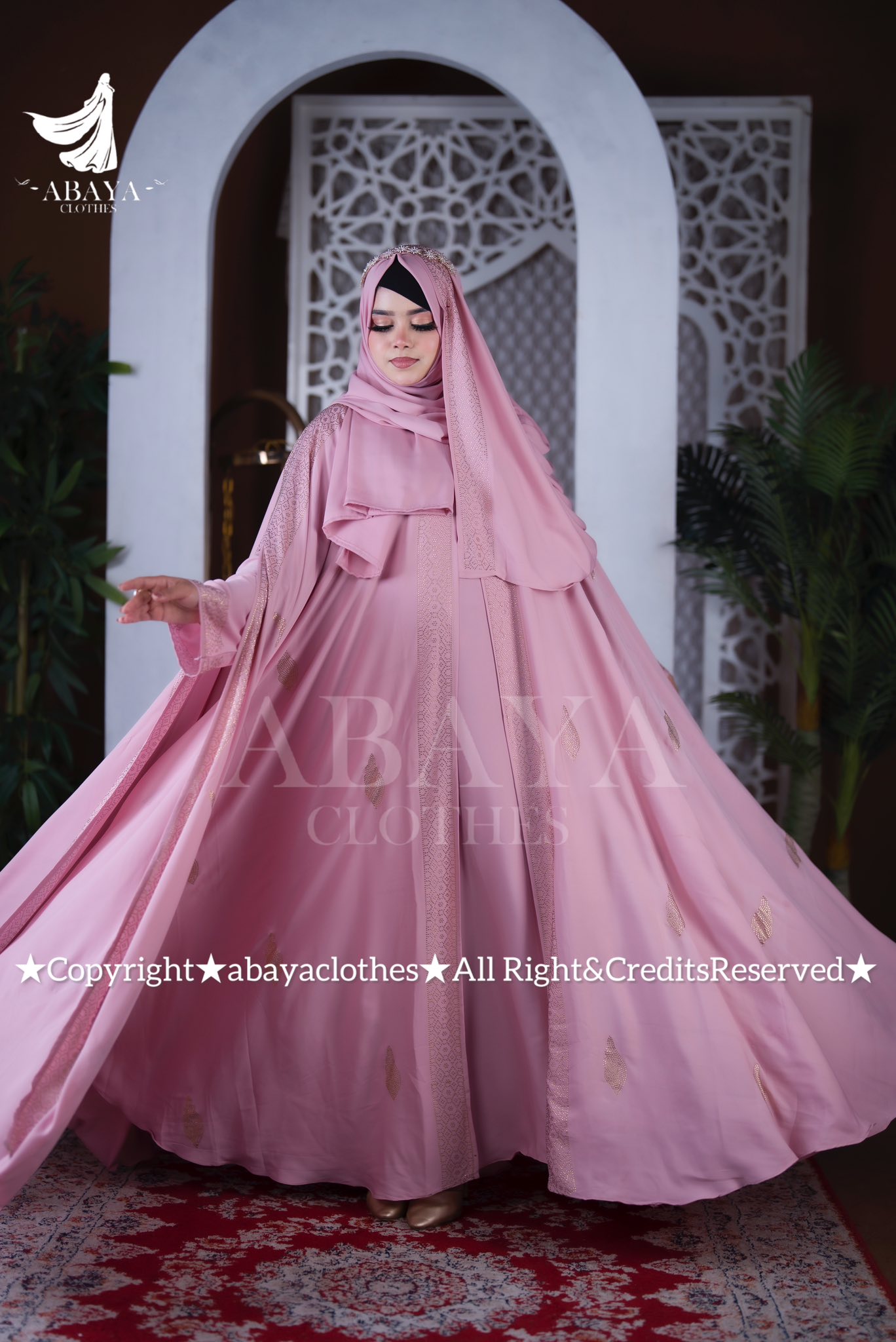 Moyuri Abaya Baby Pink - Image 2
