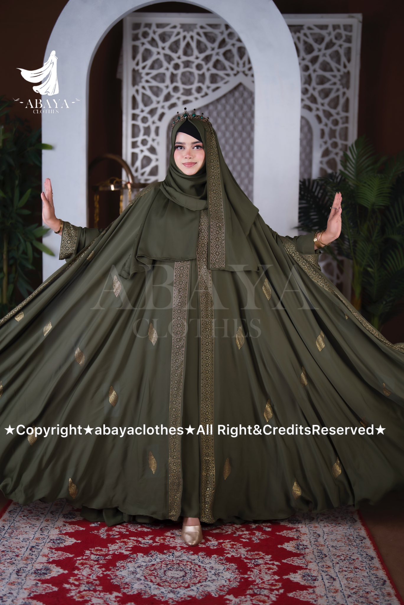 Moyuri Abaya Olive