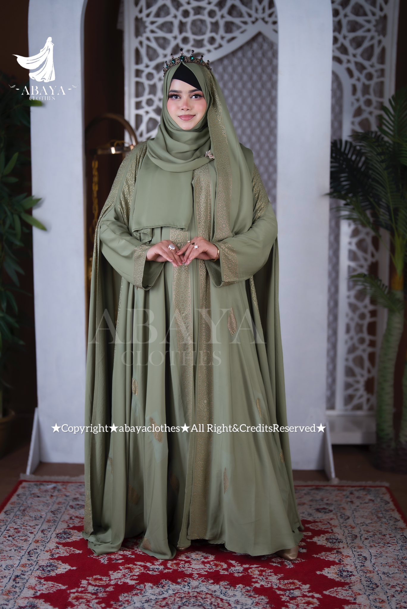 Moyuri Abaya Light olive - Image 2