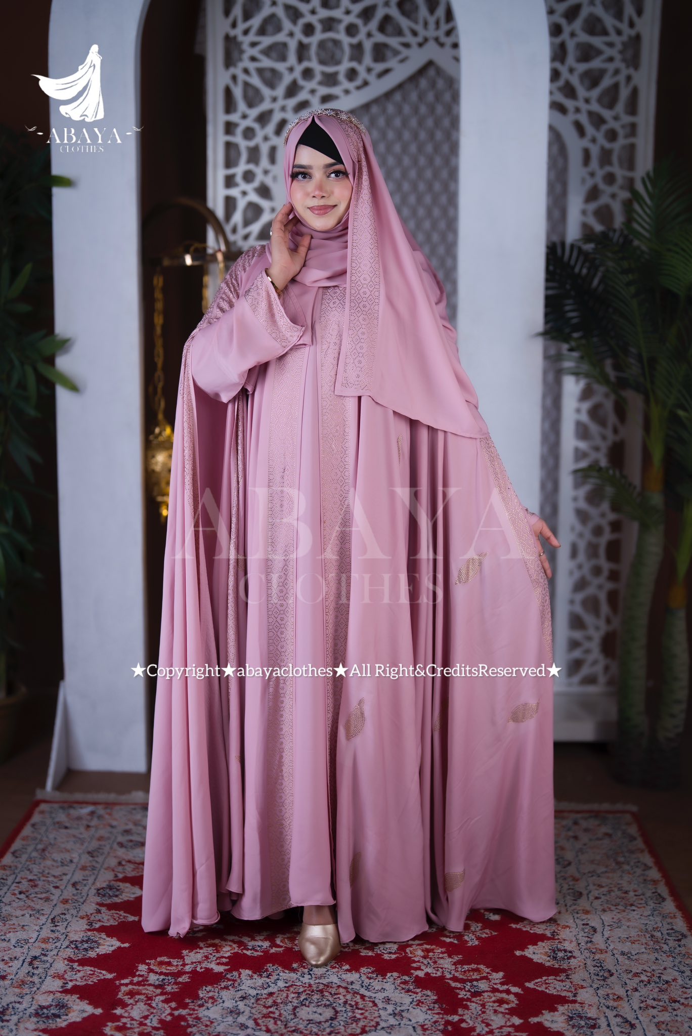 Moyuri Abaya Baby Pink - Image 5