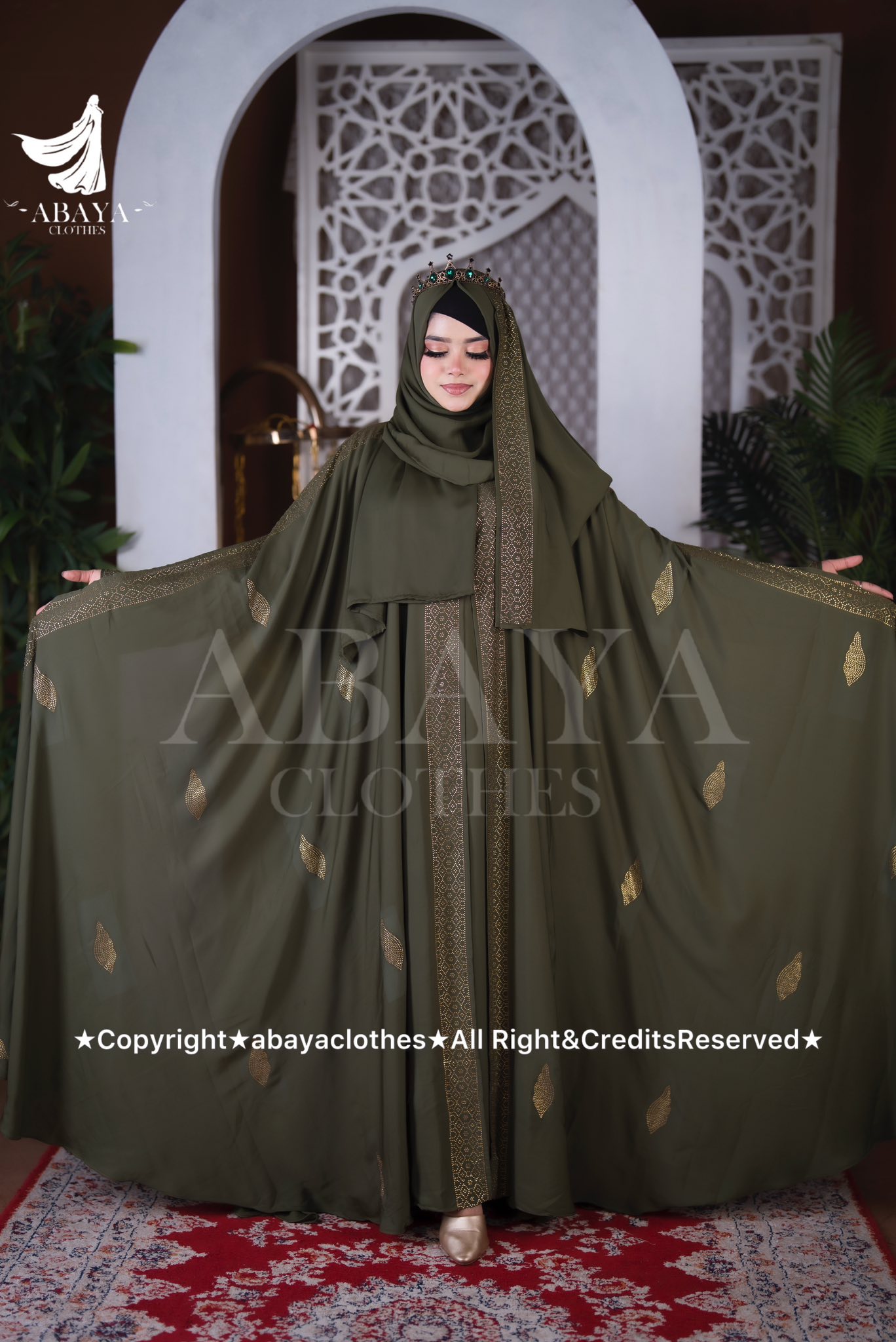 Moyuri Abaya Olive - Image 2