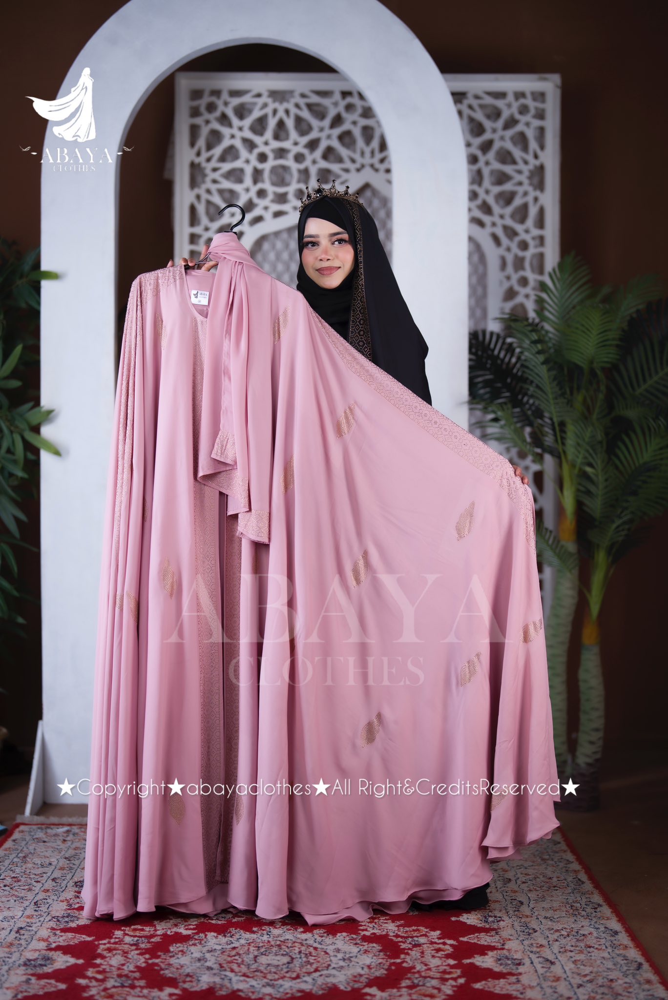 Moyuri Abaya Baby Pink - Image 6