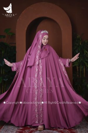 Nakshi Abaya  ( Mov Pink Colour )