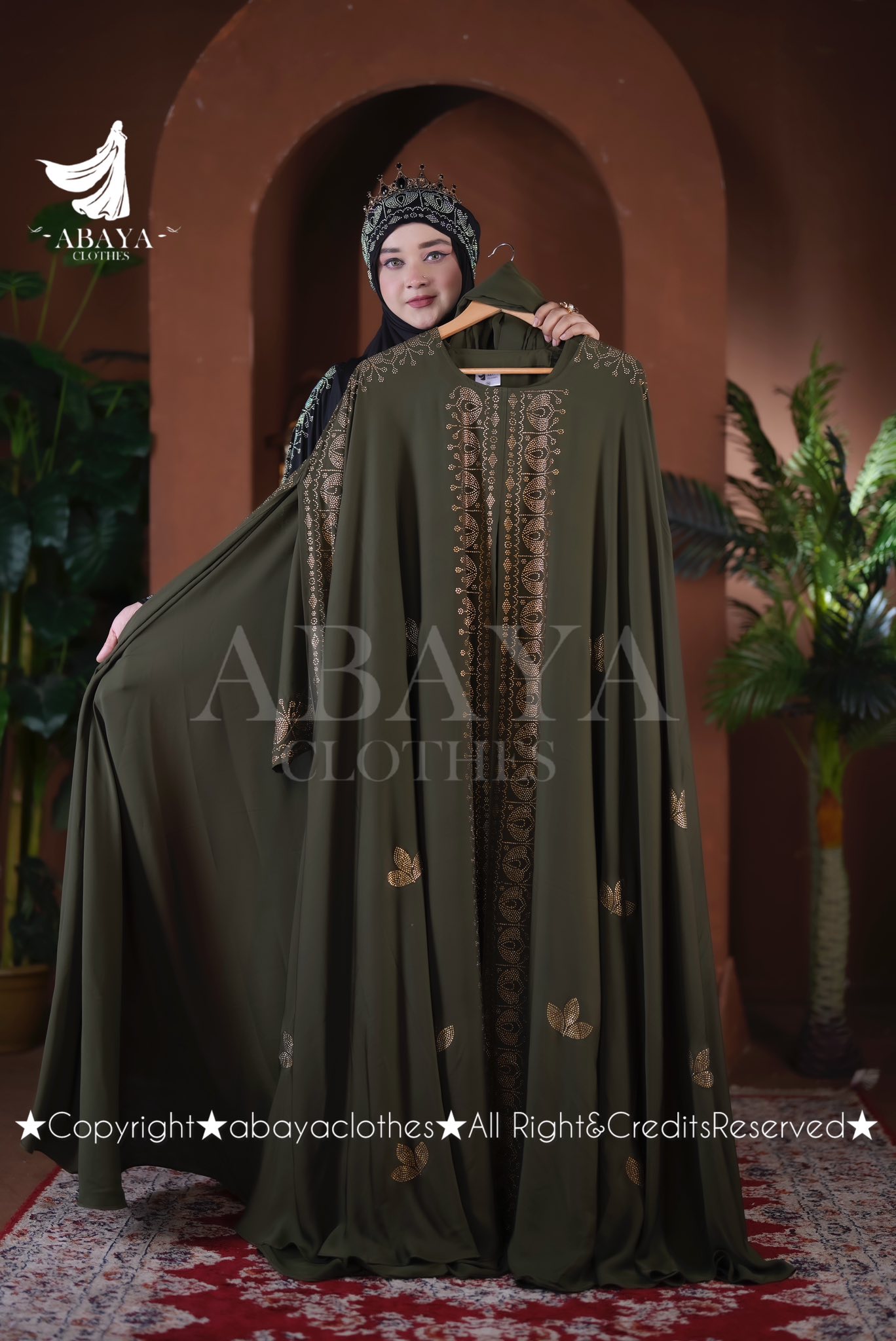 Rajkumari Abaya olive Colour - Image 5