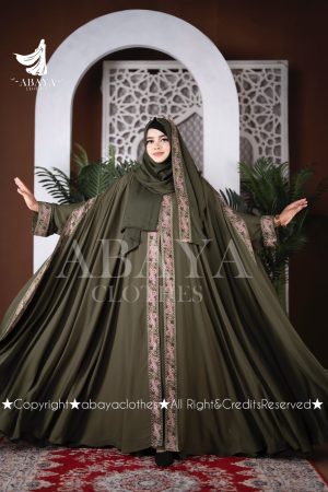 Queen Abaya olive Colour