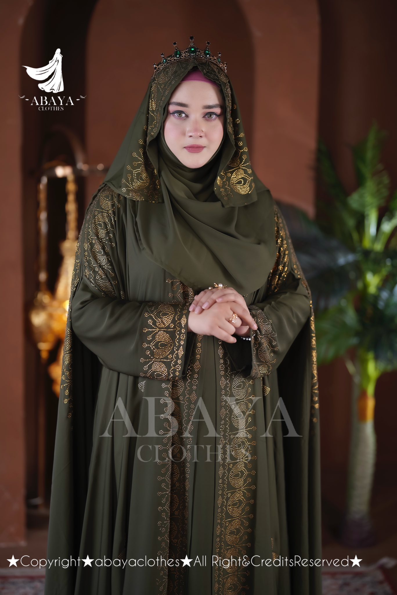 Rajkumari Abaya olive Colour - Image 6