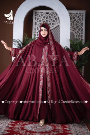 Queen Abaya Maroon Colour